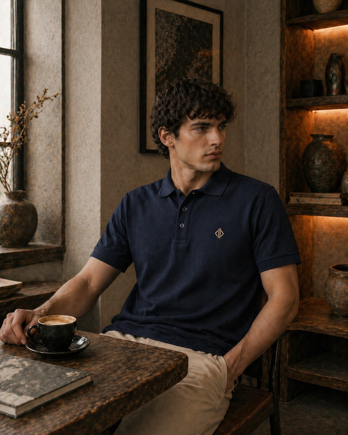 Silence Polo (Navy Blue)