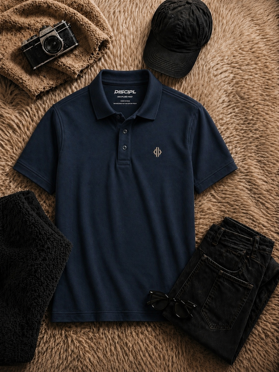 Silence Polo (Navy Blue)